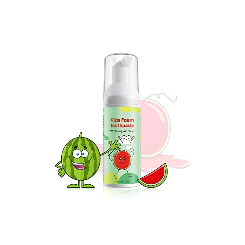 Foam Toothpaste Kids, Toddler Toothpaste with Low Fluoride, Kids Toothpaste,
