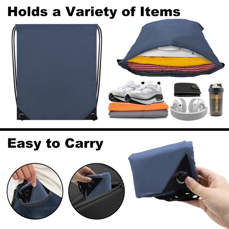 CALACH 2PCS Drawstring Bags Bulk, String Backpack for Men Women,