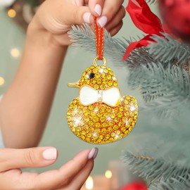HEYINSHEN Yellow Duck Ornament Yellow Duck Ornament for Christmas Tree Decor Mini Ducky Christmas Ornament for Holiday Decorations Gifts for Girls Kids Woman Duck Lovers Party Supplies