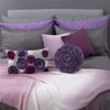 KINGROSE 3D Flower Decorative Throw Pillow Round Cushion for Sofa