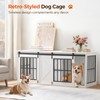 MAHANCRIS Dog Crate Furniture for 2 Dogs, 63" Heavy Duty
