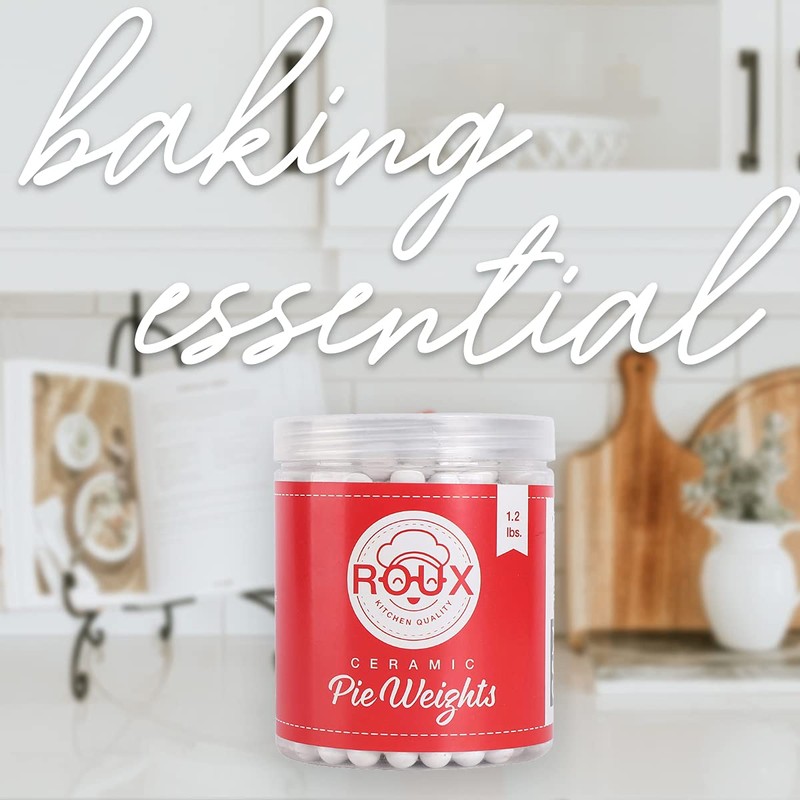 GSM Brands Ceramic Pie Weights for Blind Baking Crust, 1.2