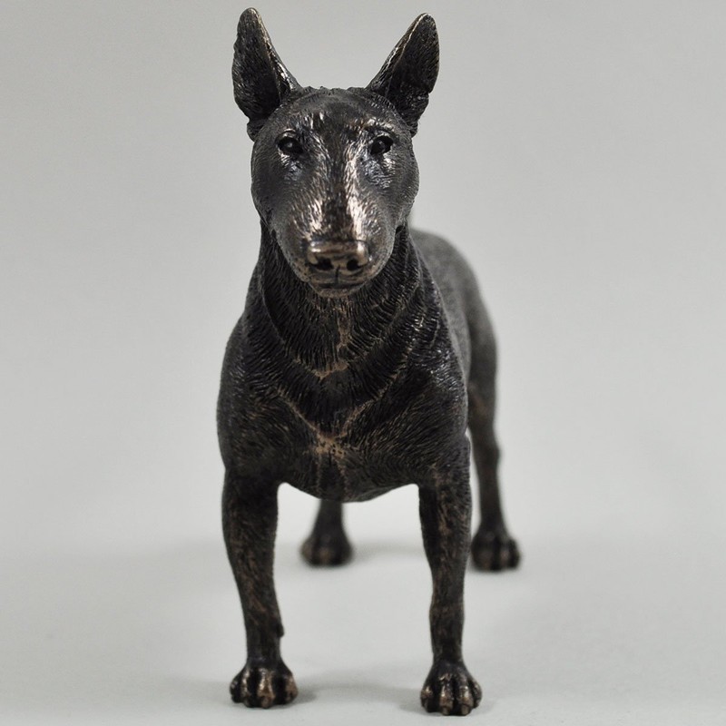 Fiesta Studios Bull Terrier Dog Small Cold Cast Bronze Statue