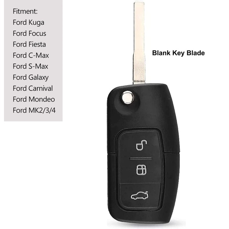 Kelay 3 Buttons Car Key Cover Flip Folding Replacement For