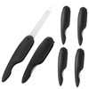 WOONEKY 6Pcs Folding Nail Files Double Sided Metal Nail Polishing