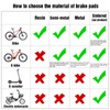 25 Pairs 4-Piston Sintered Metal Ebike Bike Brake Pads with