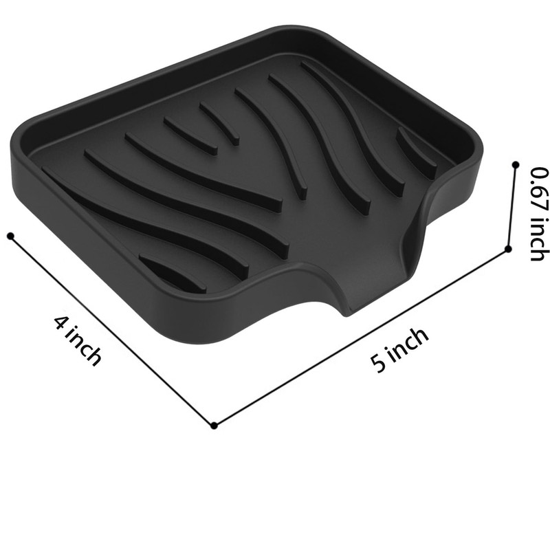 2 Pack Silicone Soap Dish with Drain, Bar Soap Holder