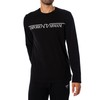 Emporio Armani Men's MEGALOGO Long Pajamas Set, Nero, S