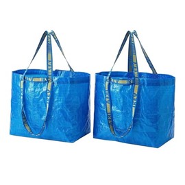 IKEA FRAKTA Carrier Bag, Blue, Large Size Shopping Bag 2 Pcs Set