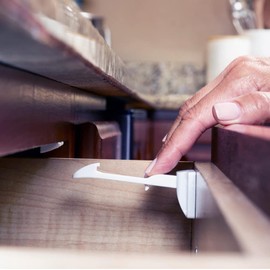 Toddleroo by North States Cabinet Latches ABS | White | Inside Installation | Child Safety | Pack of 10