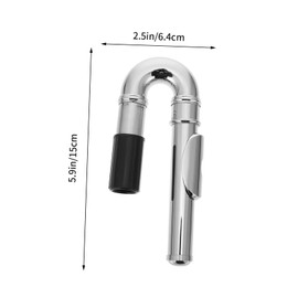 BESPORTBLE Durable Metal Flute Mouthpiece with Manual Elbow Comfortable and Safe for Flute Instruments Unique Design Practical Replacement Accessory Silver