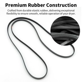 5PJ1880 V-Ribbed Belt Compatible with Miele Tumble Dryer, Drive Belt, Rubber Black, 1880 mm Circumference 11.7 mm Width, Drum Belt for Tumble Dryer and Washing Machine