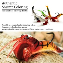 Fishing Lures for Bass, VMSIXVM Fishing Jig Head Swim Shad Lure, Soft Plastic Swimbaits with Paddle Tail, Trout Bass Sinking Baits Kit for Saltwater/Freshwater, Fishing Gear and Fishing Gifts