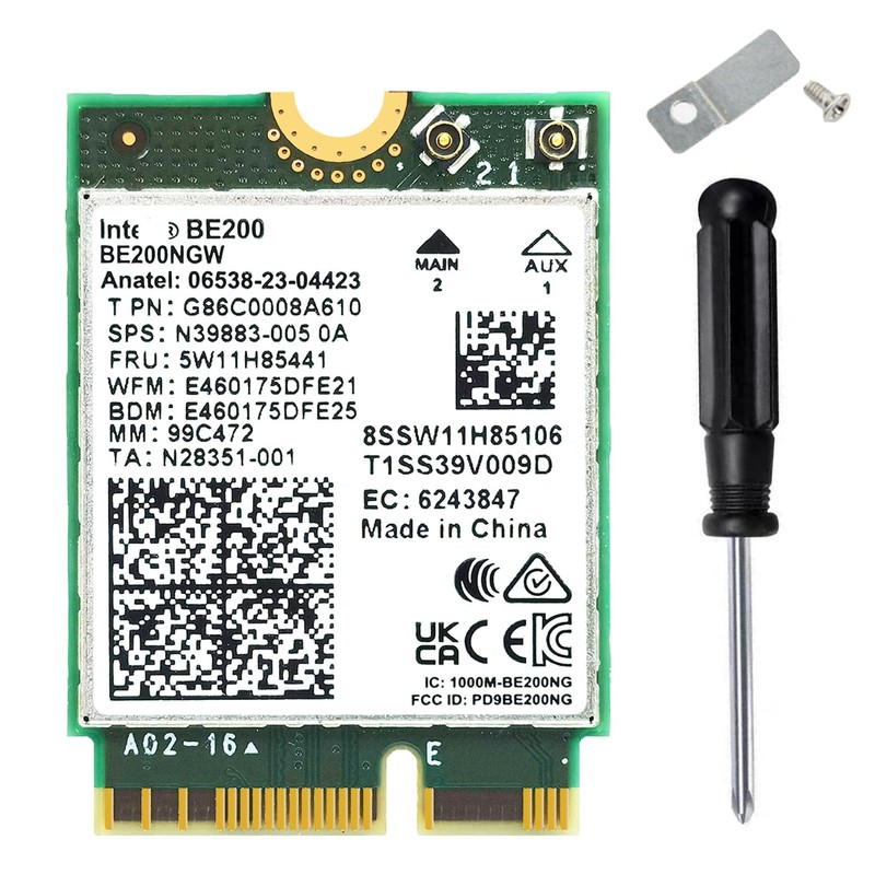 DIGISHUO WiFi 7 BE200 BE200NGW M.2 WiFi Card with 2pcs