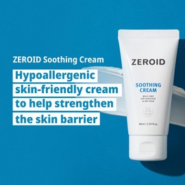 Zeroid ZEROID Soothing Cream 80ml (2.07 fl oz), Mild Care For Sensitive & Dry Skin