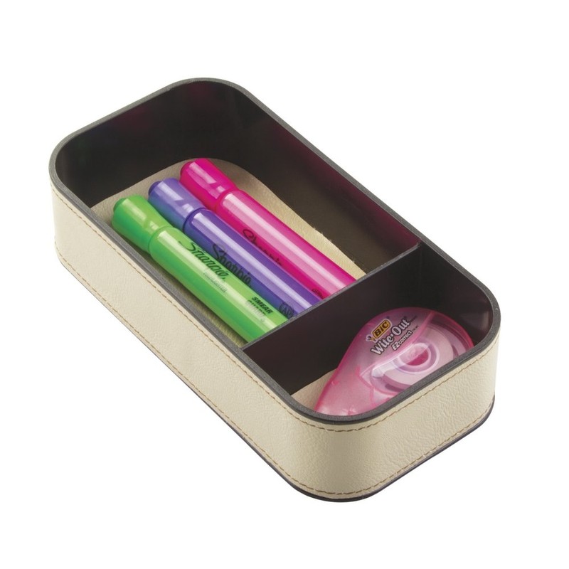 iDesign Lauren Office Supplies Desk Organizer Tray for Highlighters, Push