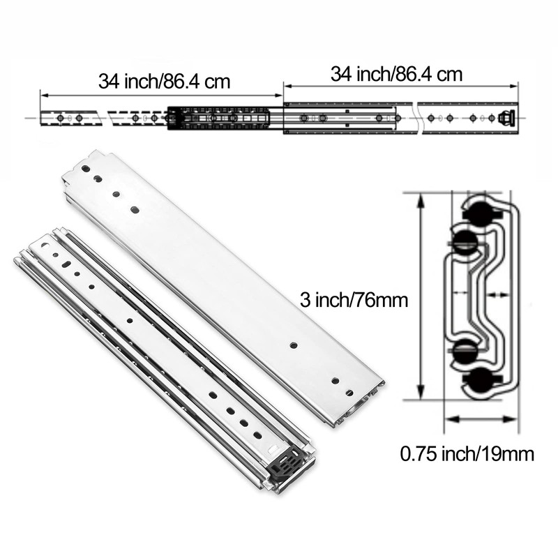 KCOLVSION 1 Pair 34 Inch 500 Lb Capacity Heavy Duty