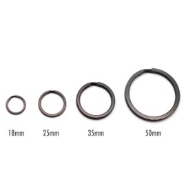 TUNUKE Ti Titanium Ring, Keychain, Key Ring, Key Hook, Carabiner, Metal Fitting, Lightweight, Rust-resistant, High Strength, F Black