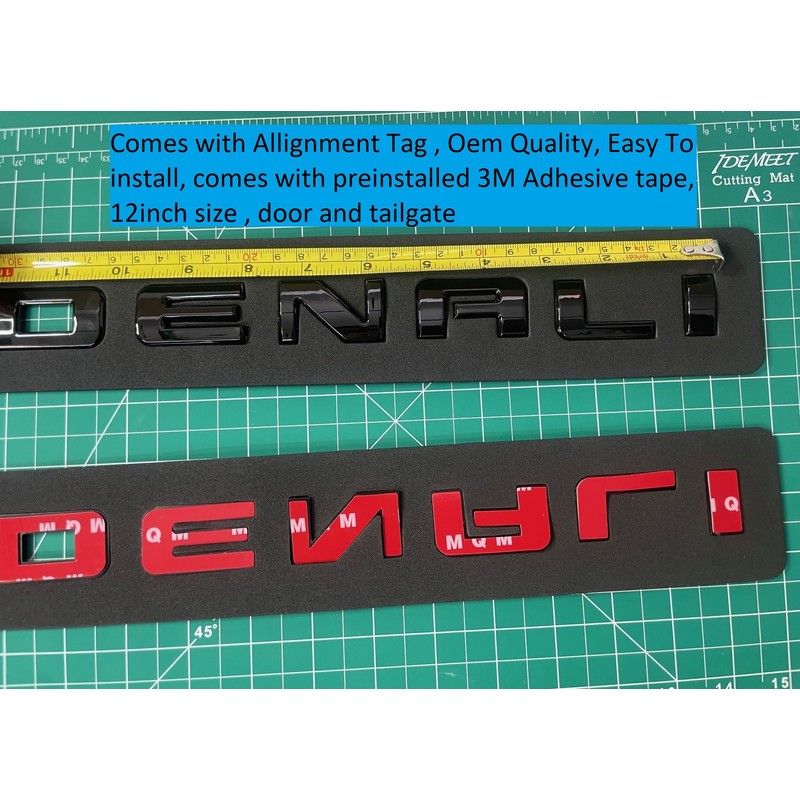 Denali 3-PC Black Nameplate Emblem HD Badge for GMC Yukon