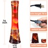 BAOYIKU Motion Light, 16inches Volcano Lamp with Orange Liquid Red