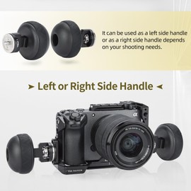 Nitze Side Handle with ARRI Rosette, Side Handle for Camera Cages and Monitor Cages, Ball Shape Side Grip with Various Coloured Rubber Rings for Right and Left Side - PA33A