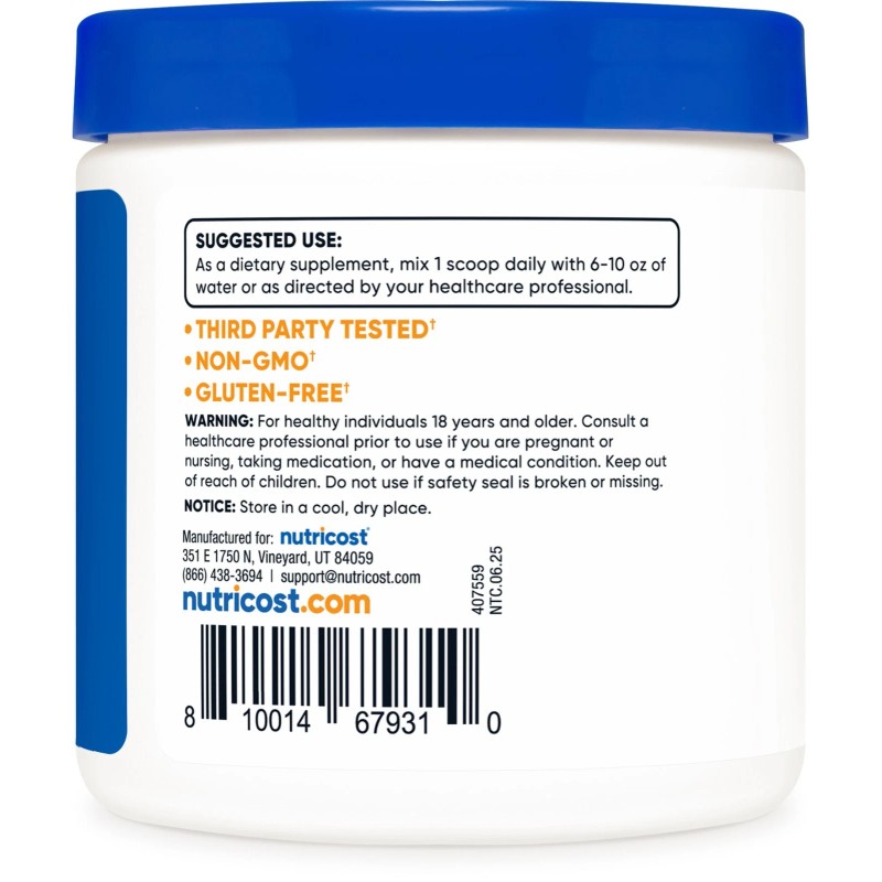 Nutricost L-Carnitine Tartrate Powder (100 Grams) - 1 Gram per