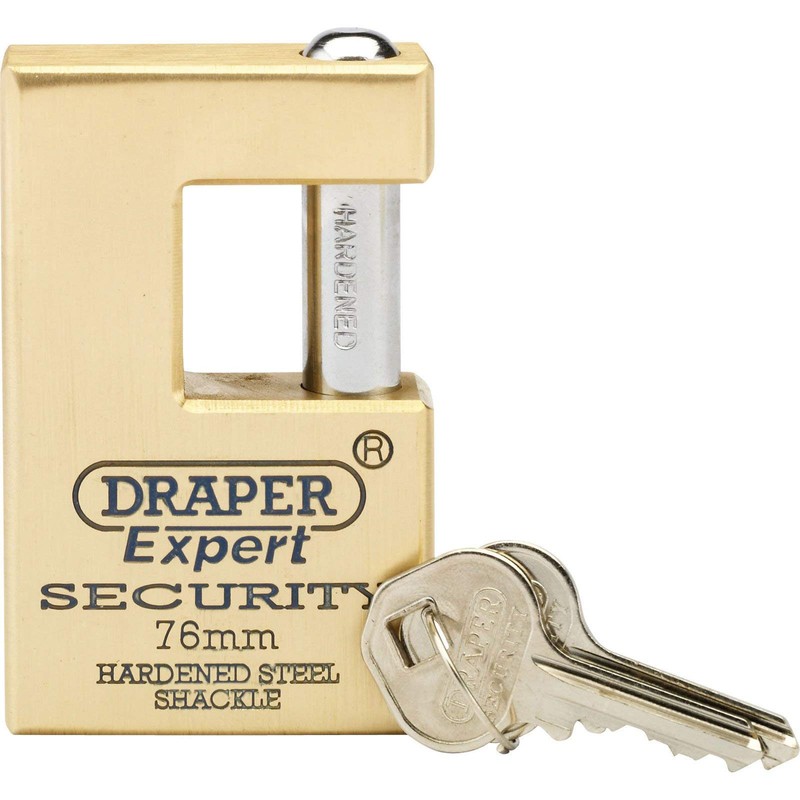 Draper 64202 Expert Quality Close Solid Brass Padlock and 2