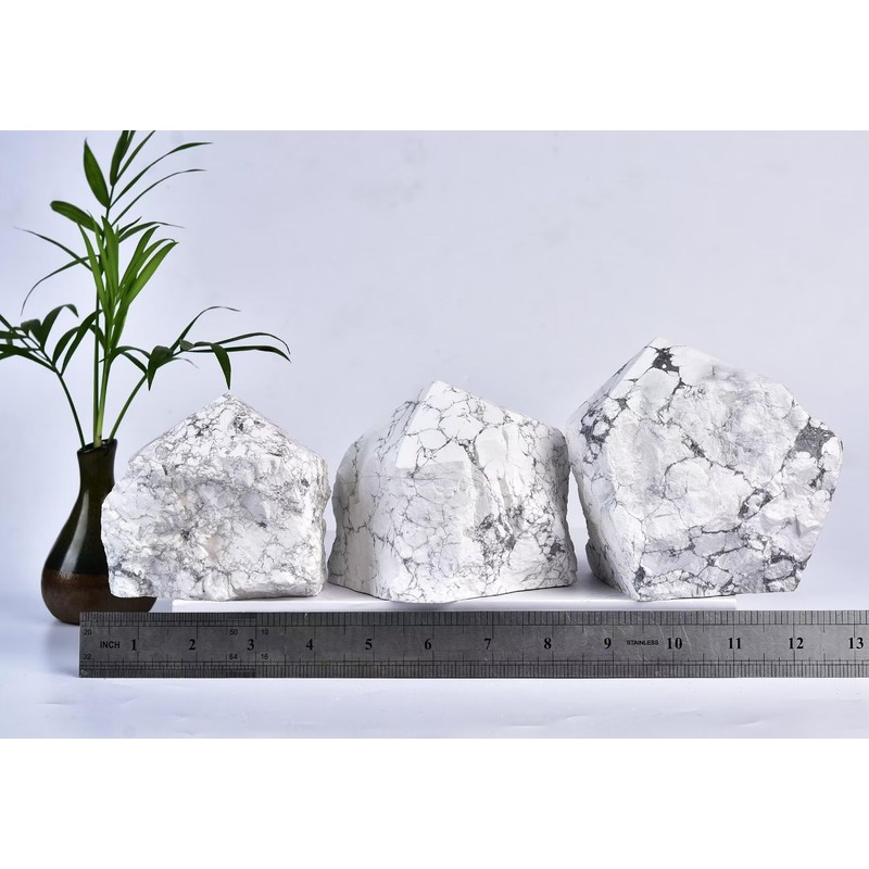 Natural White Howlite Crystal Wand Irregular Quartz Column 0.8-1.5 Lbs