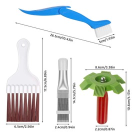 FORYNXHWIN 4 Pieces Air Conditioning Comb, Air Conditioning Condenser Fin Comb, Condenser Cleaning Comb, Air Conditioning Slats Comb, for Cleaning Air Conditioners, Refrigerators, Evaporators, Windows