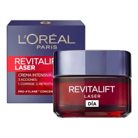 L’Oréal Revitalift Laser X3 Crema Hidratante Facial Antiarrugas, Todo Tipo de Piel, 50ml