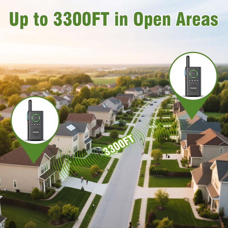 Wireless Intercom System 3300 ft Long Range, 2 Way Intercom