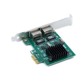 Donkey pc Network Card Gigabit Ethernet LAN 2 Port PCIE RJ45, Network Card 1000M PCIe Dual Electrical Port RJ45 10/100/1000Mbps Windows Server, Win8, 10, XP, Linux