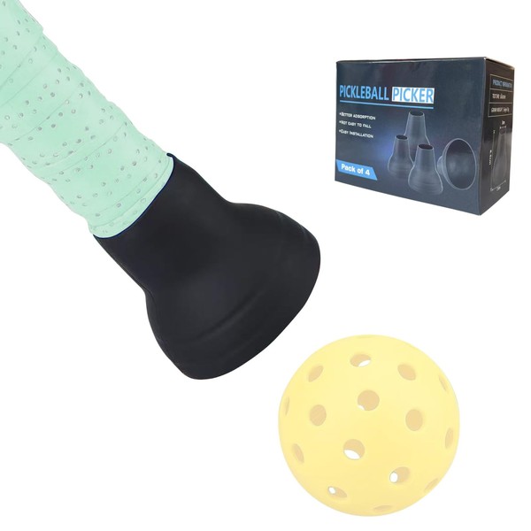 Vikooyes 4 PCS Pickleball Ball Retriever Silicone Picker Upper Grabber