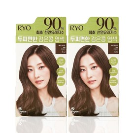 Ryo Scalp Comfortable Black Bean Gray Hair Dye 5.0 Ash Brown 120g x 2 / 려 두피편한 검은콩 새치 염색약 5.0 애쉬브라운 120g x2개