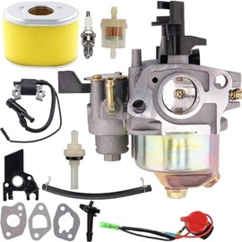 GX160 GX200 Carburetor Tune Up Kit Fits for Honda GX 160 GX 200 GX120 GX140 GX168 5HP 5.5HP 6.5HP Engine Parts Carb with 17210-ze1-517 Air Filter Replace 16100-ZE1-825