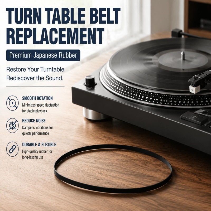 KOMITASUI Turntable Belt Replacement Made in Japan Record Player Belt