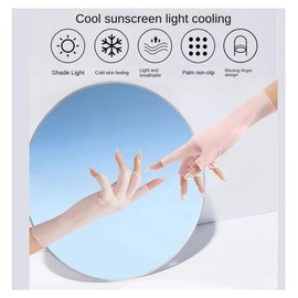 Fukufuku Women's Fingerless Gloves, UV Protection, Tanning, Women's, Short, Gloves, Smartphone Compatible, UV Protection, UPF50+, Cool to Touch, Ultraviolet Protection, Thin, Stretchable, For Cycling