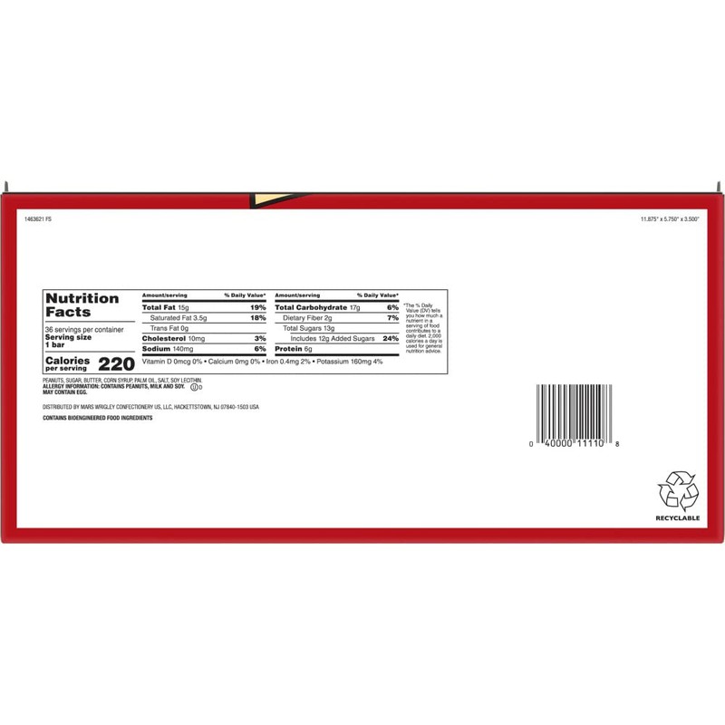 MUNCH Peanut Bar Gluten-Free LOW GLYCEMIC Individually Wrapped, Candy Bulk