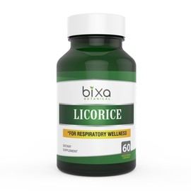 Licorice Root Extract Capsules/Mulethi/Glycyrrhiza Glabra, 60 Veg Capsules, 450 mg, Pack of 1