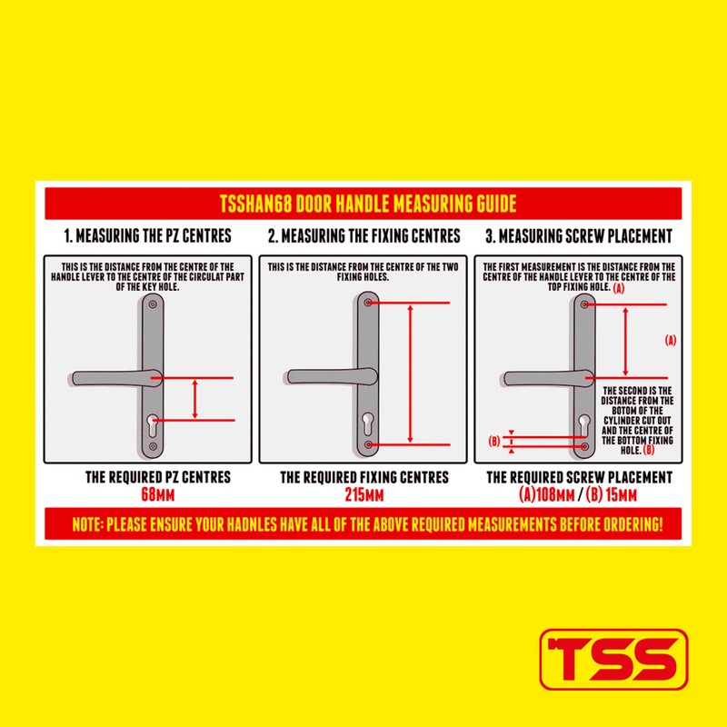 TSS White UPVC Door Handle Pair Set with Lever and
