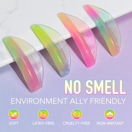 PERMANIA Lash Lift Rods, 13Piece Reusable Soft Eyelash Perm Curler for Lash Lift Kit with Silicone Plate, Suitable for All Eye Shapes DIY