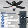 Surtime Flush Mount RGB Ceiling Fans with Lights-36 Low Profile
