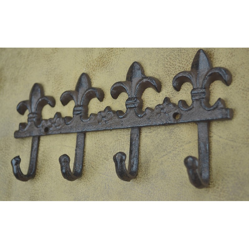 LuLu Decor, Cast Iron Fleur De Lis Key Hook (Key