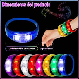 24pcs Pulseras Audioritmicas Concierto Para Fiesta Batucada