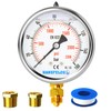 Hansfelds 0-160bar Pressure Gauge Liquid Filled 1/4''BSP Lower Mount 63mm