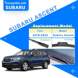 RAINTOK Windshield Wiper Blades Replacement for Subaru Ascent 2019 2020 2021 2022 2023 Original Factory Quality Front Rear Wipers Blade Set for My Car - 26" 20" 14" (Pack of 3)