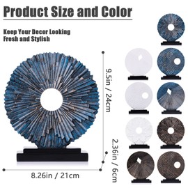 XMGZQ Modern Abstract Art Resin Statue Home Decoration,Blue Home Decor Accents,Ornaments for Living Room Dining Room Office Cabinet Shelves Table Center Pieces,Above Kitchen Cabinet Decor