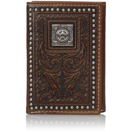 Nocona Men's Square Star Trifold, Brown, One Size