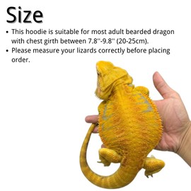 Bearded Dragons Hoodie - Handmade Adjustable Cotton Sweater Reptile Jacket Shirt for Skin Protection Small Animal Costume Apparel for Lizard Bearded Dragon Crested Gecko Chameleon (L, Blue)