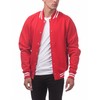 Pro Club Men's Varsity Fleece Baseball Jacket, Red/Red, Medium